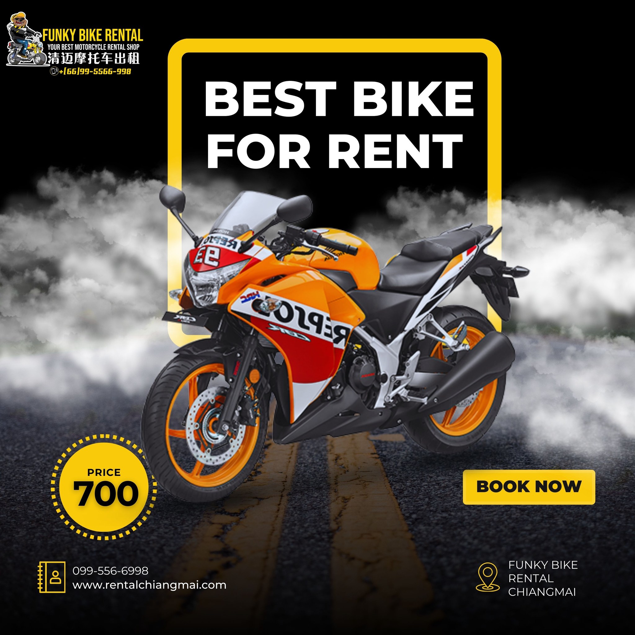 Honda CBR300 for rent