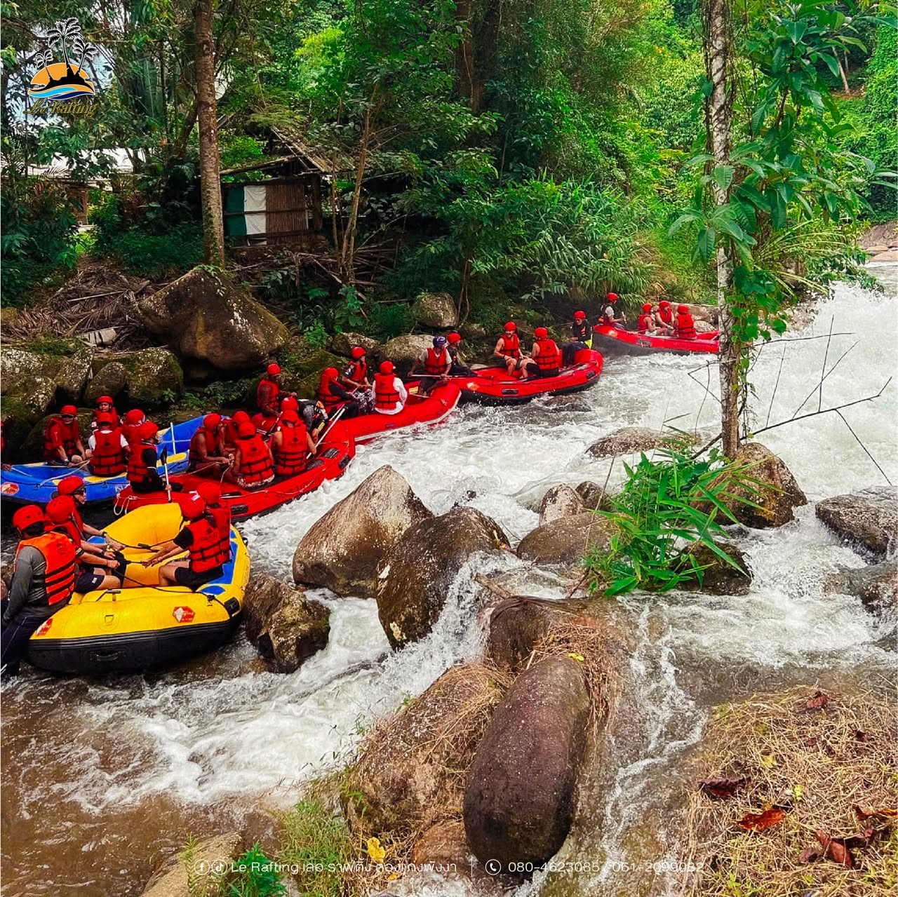 Daily Whitewater Rafting, Zipline, ATV & Elephant Trekking by Le Rafting Phang Nga