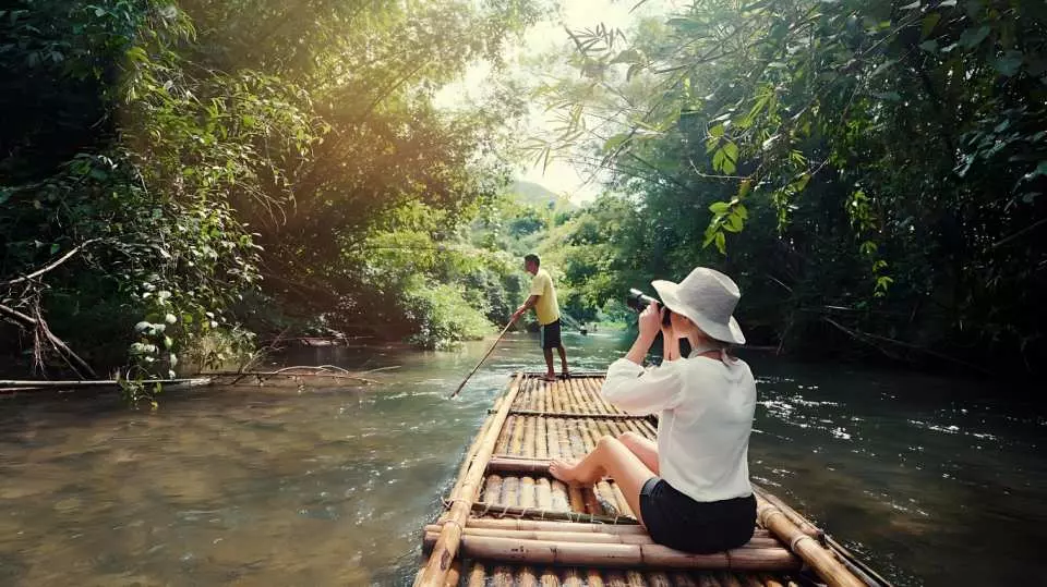 Khaolak andaman ATV Bamboo rafting camping