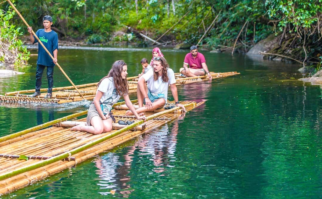 Khaolak andaman ATV Bamboo rafting camping