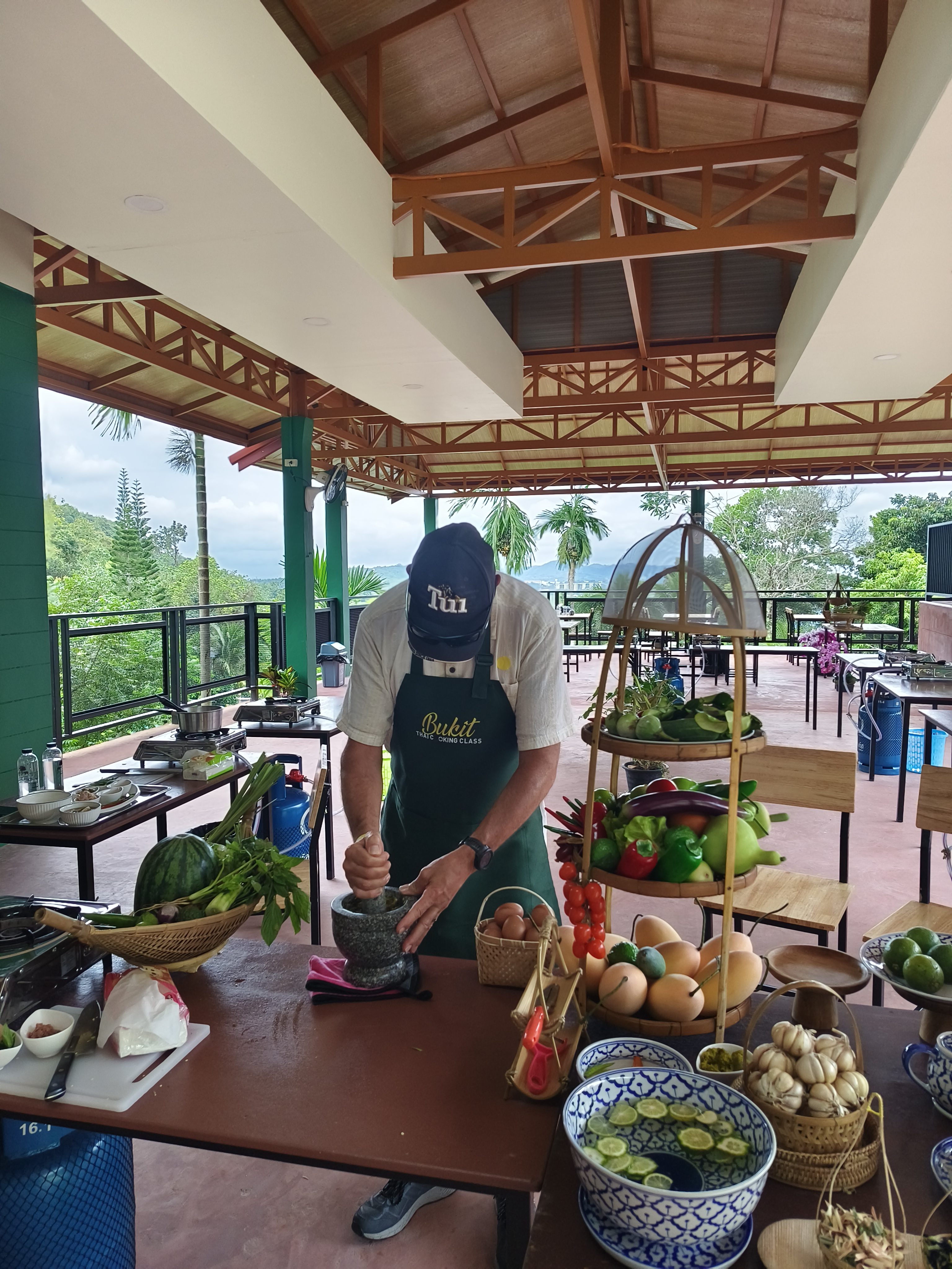 Thai cooking class & elephant feeding 
