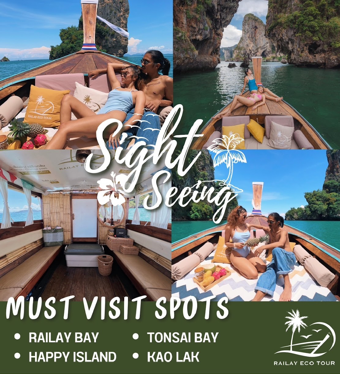 Sightseeing by Luxury Longtail boat with Railay Eco Tour