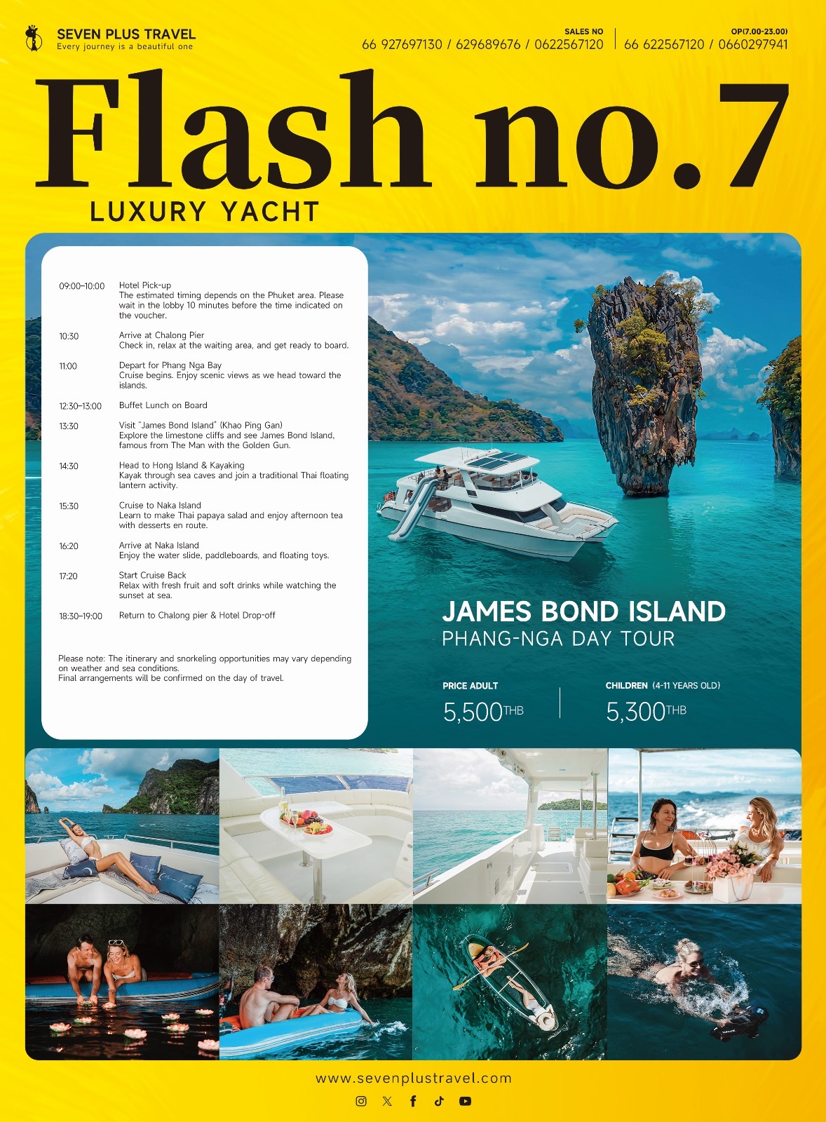 James Bond and Phang Nga Bay by Catamaran with Seven Plus