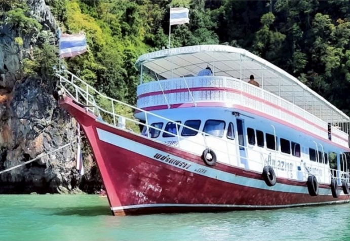 James Bond Day Trip by Big boat with Amazing canoeing 