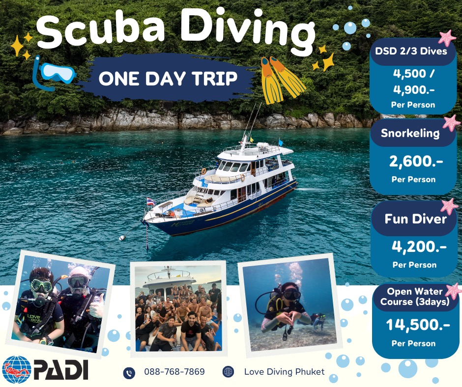 PADI Open Water Diver (3days) with Love Diving Phuket