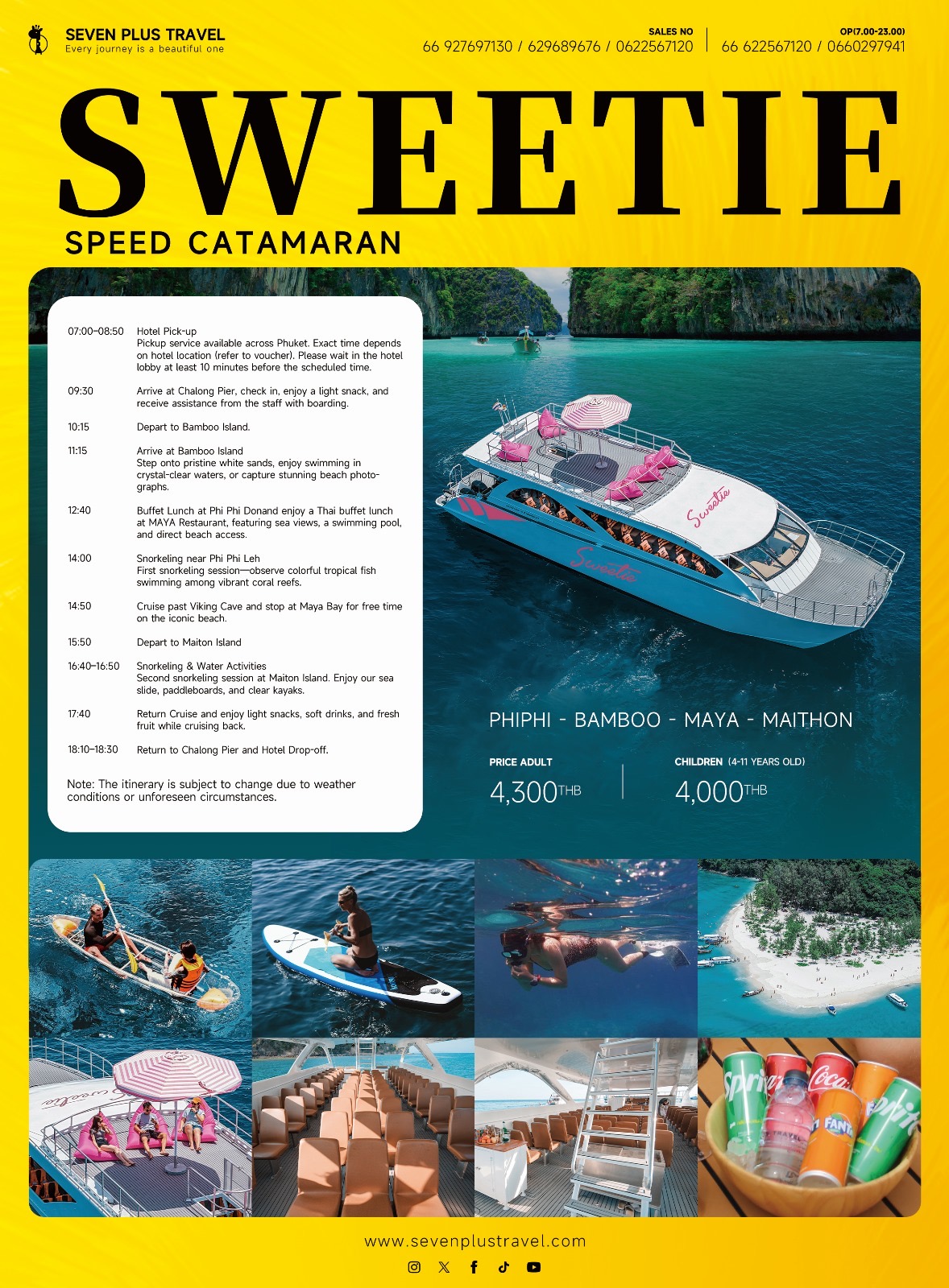 Phi Phi, Bamboo, Maya Bay and Maiton with Seven Plus