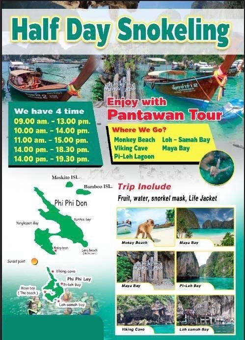 Phi Phi Island 5Points Half Day by Local Longtail Boat