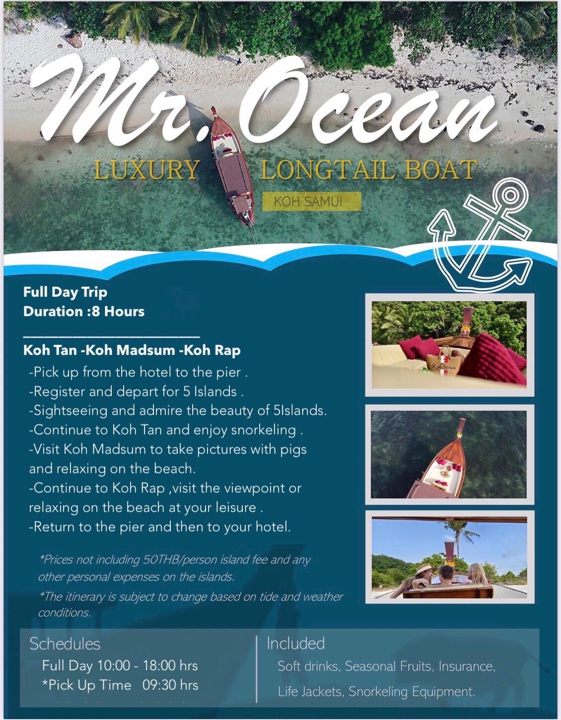 Samui Full Day Trip by Private Luxury Long-tail boat