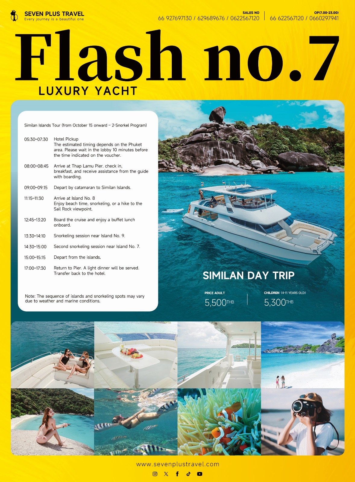 Similan Island by Catamaran with Seven Plus Travel