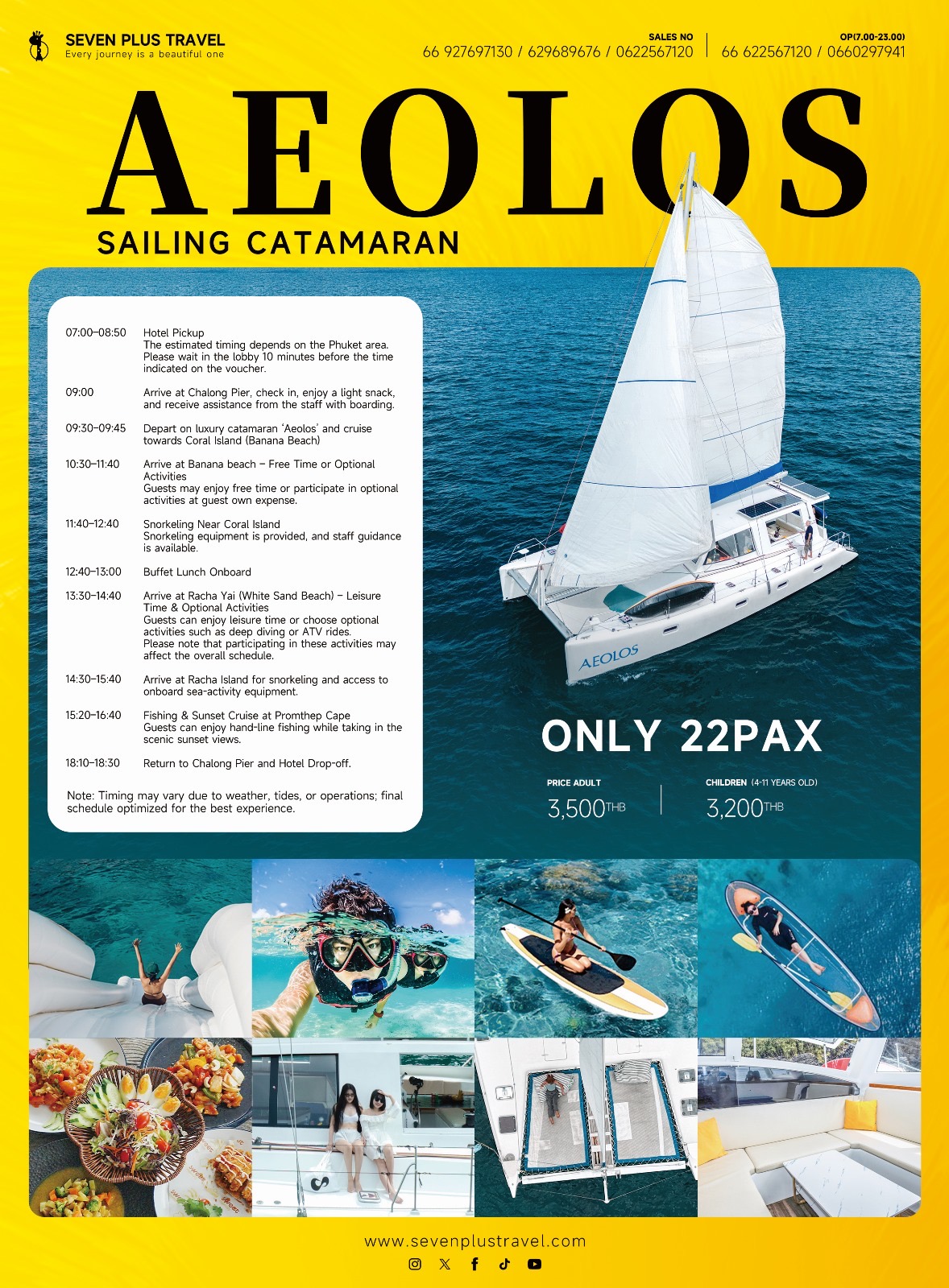 Banana Beach and Racha Island by Catamaran with Seven Plus