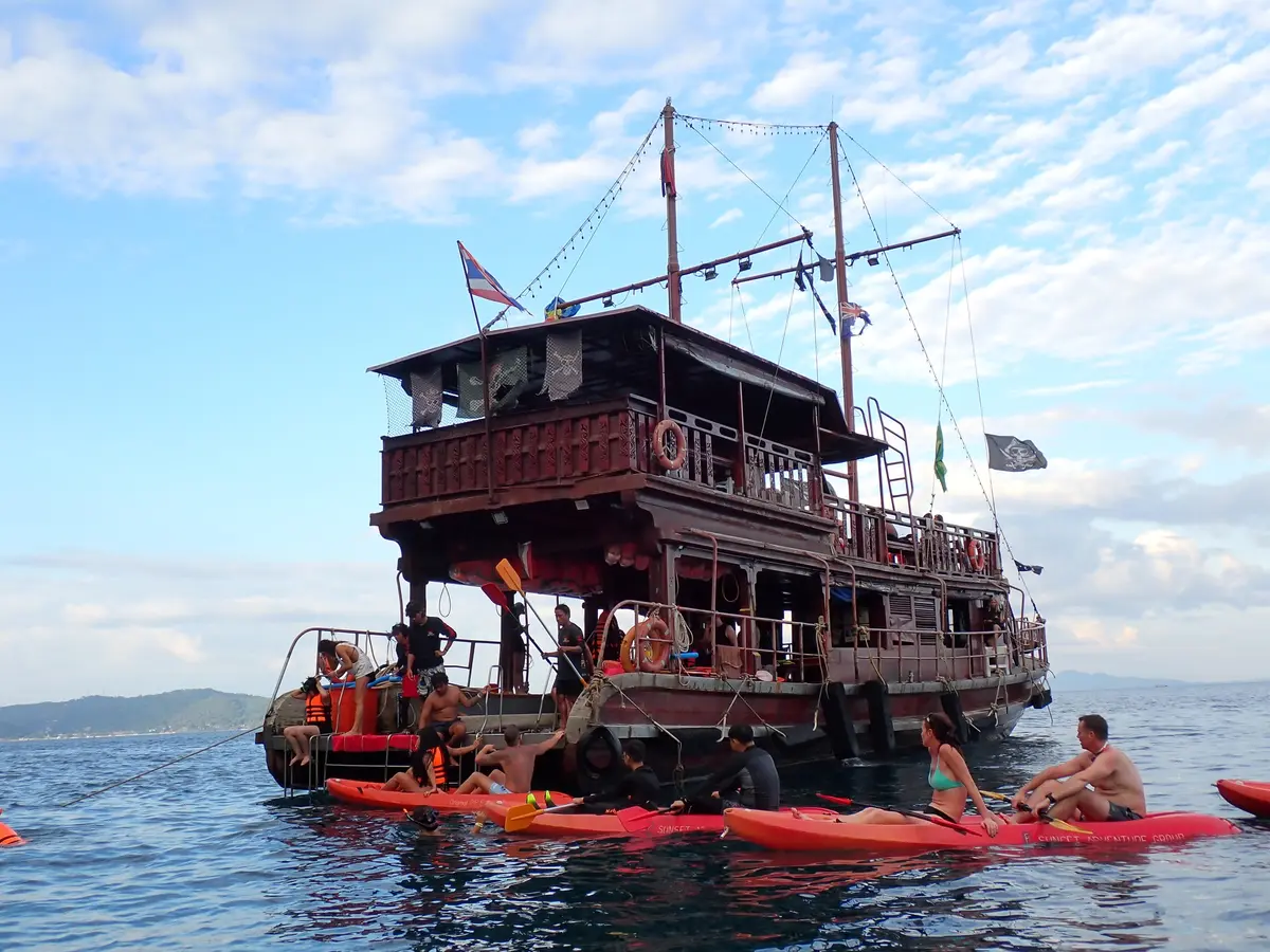 Phi Phi Pirate Boat Sunset Adventure: Snorkelling, Kayaking & Paddleboarding