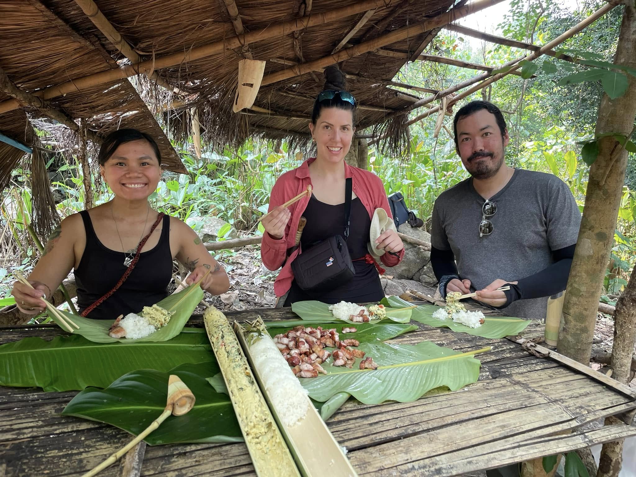 One day trek only walk + bamboo cooking.